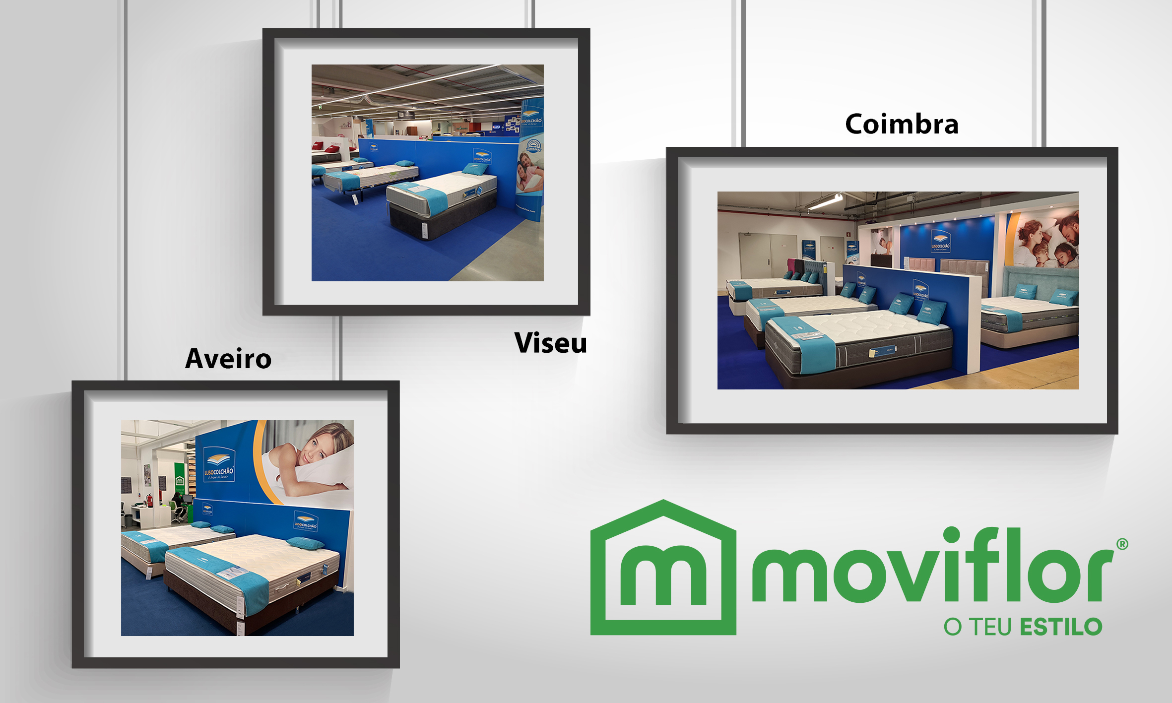 Lusocolchão with exhibition areas in Moviflor stores