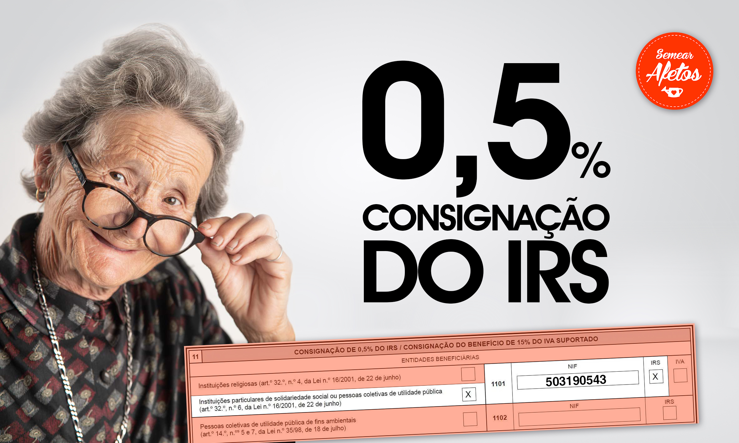 Semear Afetos apela à consignação de IRS